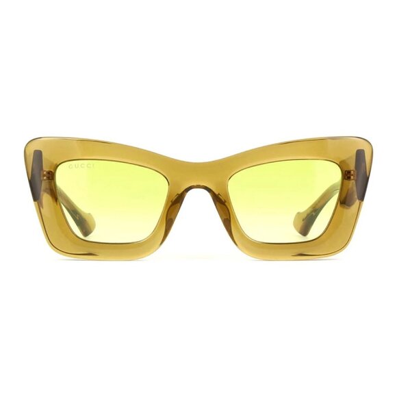 NEW GUCCI SUNGLASSES TRANSPARENT BROWN WOMEN EYEWEAR GUCCI main image 3